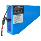 VHBW Akkucsomag + Töltő és háromszög táska E-Bike-hoz, Li-Ion, 48V, 15000mAh