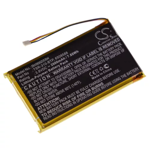 VHBW Handcomputer Akku 6508588, TSR-310-BTP - 2000 mAh 3,8 V Li-Polymer
