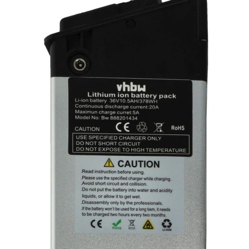 VHBW E-Bike Battery for LLobe City III, Li-Ion, 36V, 10.5Ah, silver