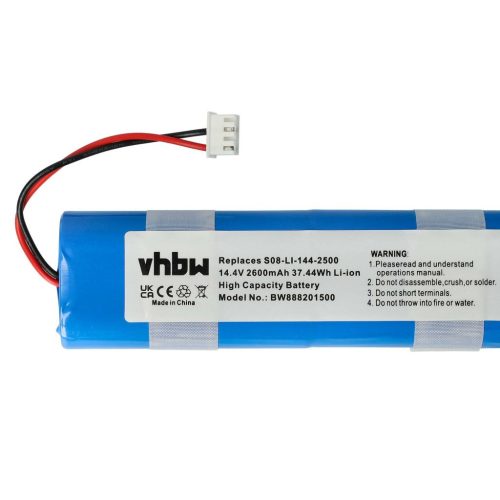 VHBW Akku Ecovacs S08-LI-144-2500 - 2600 mAh, 14,4 V, Li-Ion