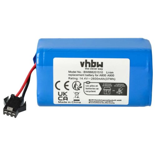 VHBW Cecotec CONG1002 Akku - 2600 mAh, 14,8 V, Li-Ion