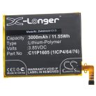 VHBW Mobile Phone Battery Asus C11P1605 1ICP4/64/76 for Phone - 3000 mAh 3.85 V Li-polymer - Smartphone Battery