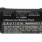 VHBW Lawn Mower Battery Wolf Garten 7085-918, 7085-061, 7085-066 - 3000 mAh 3.7 V Li-Ion