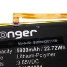 VHBW Mobile Phone Battery for Asus C11P1901, 0B200-03510300 - 5900 mAh 3.85 V Li-Polymer - Smartphone Battery