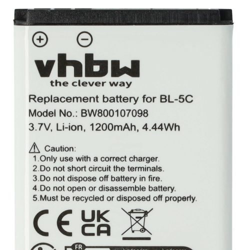 VHBW GPS Empfängerakku Garmin 010-11935-00 - 1200 mAh 3,7 V Li-Ion