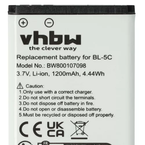 VHBW Vezetékes telefon akku Fritz!Fon FRA051 - 1200 mAh 3,7 V Li-Ion