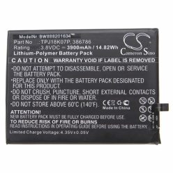   Mobiltelefon akkumulátor Wiko 386786, TPJ18K07P - 3900 mAh 3,8 V Li-polymer - Okostelefon akkumulátor