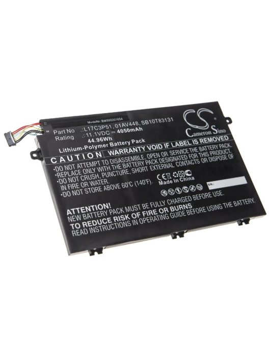 Notebook akkumulátor  Lenovo 5B10W13887, 5B10W13890, 01AV446, 01AV448 - 4050 mAh 11,1 V Li-polymer