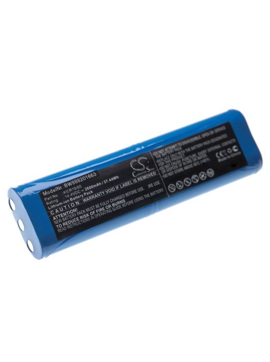 Akkumulátor Bissell 4ICR19/65, 1607381 típushoz - 2600 mAh, 14,4 V, Li-Ion