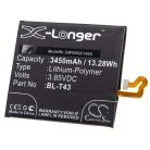 VHBW Mobile Phone Battery for LG EAC64518901, BL-T43 - 3450 mAh 3.85 V Li-Polymer