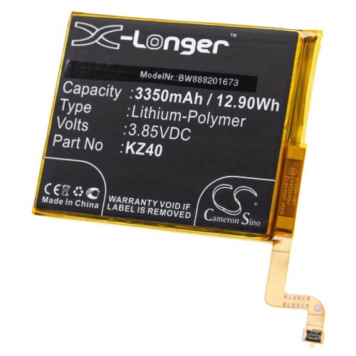 Mobiltelefon akkumulátor  Motorola KZ40-hez - 3350 mAh 3,85 V Li-polimer