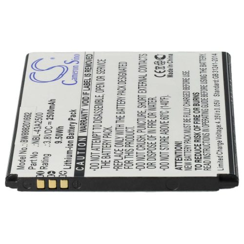 VHBW Mobile Phone Battery TP-Link / Neffos NBL-43A2500 - 2500 mAh 3.8 V Li-Ion - Smartphone Battery