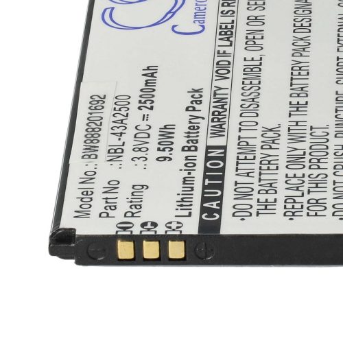 VHBW Mobile Phone Battery TP-Link / Neffos NBL-43A2500 - 2500 mAh 3.8 V Li-Ion - Smartphone Battery