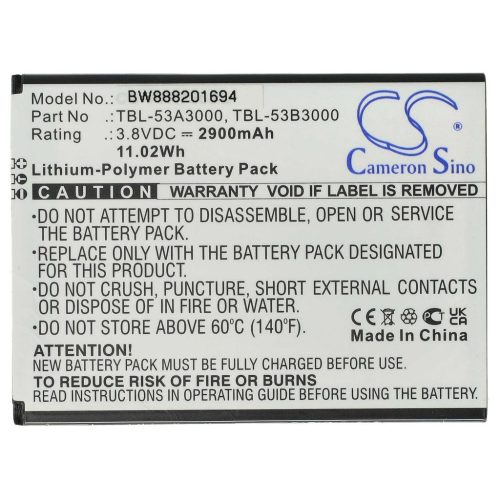 VHBW TP-Link TBL-53A3000, TBL-53B3000 Mobile Router Battery - 2900 mAh, 3.8 V, Li-Polymer