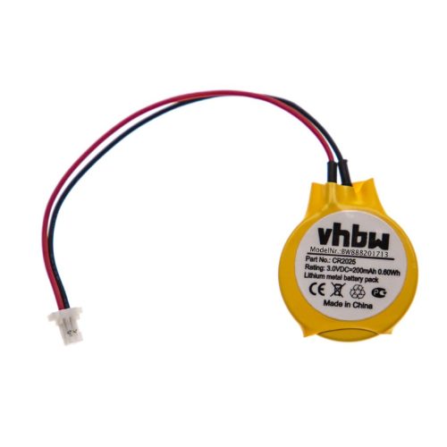 VHBW Computer BIOS Akku für CR2025W - 200 mAh 3 V Li-Mn