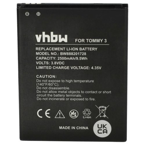 VHBW Mobiltelefon Akku Wiko 2610 - 2500 mAh 3,8 V Li-Ion