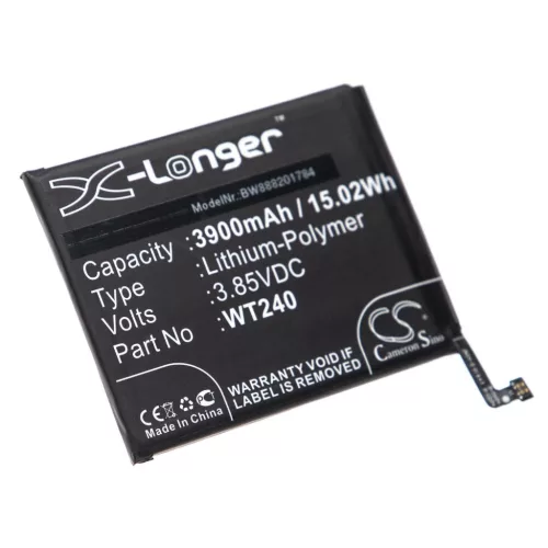 VHBW Mobile Phone Battery for Nokia WT240 - 3900 mAh 3.85 V Li-Polymer