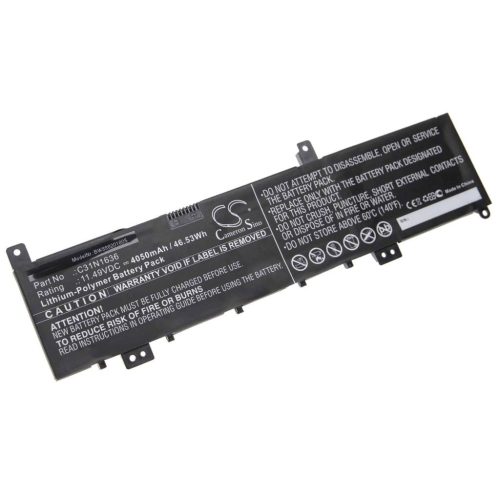 VHBW Notebook akkumulátor  Asus 0B200-02580100, 0B200-02580000 - 4050 mAh 11,49 V Li-polymer