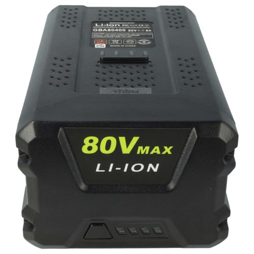 VHBW Lawn Mower Battery Greenworks 2901307, 2901302, 2902407, 2901207 - 4000 mAh 80 V Li-Ion, black