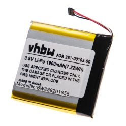   VHBW Fahrrad GPS Computerakku 1ICP7/49/43, 361-00105-00 - 1900 mAh 3,8 V Li-Polymer