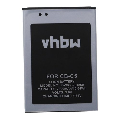 VHBW Mobiltelefon akkumulátor Cubot C5-höz - 2800 mAh 3,8 V Li-Ion - Okostelefon akkumulátor