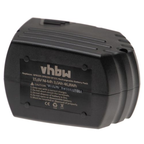 VHBW Electric Power Tool Battery Hilti SFB150, SFB155 – 3000 mAh, 15.6 V, NiMH