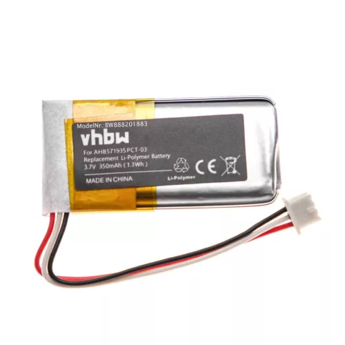 VHBW Sennheiser AHB571935PCT-03, 586477, 573695 - 350 mAh 3.7 V Li-Polymer Stereo Amplifier Battery