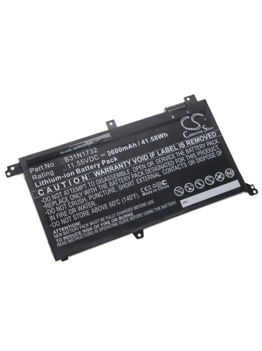 Notebook akkumulátor  Asus 0B200-02960000, B31N1732, 0B200-02960400 - 3600 mAh 11,55 V Li-Ion