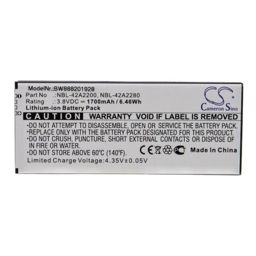 VHBW Mobile Phone Battery for TP-Link/ Neffos NBL-42A2280, NBL-42A2200 Phones - 1700 mAh 3.8 V Li-Ion - Smartphone Battery