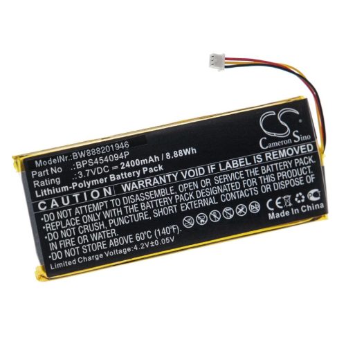 VHBW DAB rádió akku Genf BPS454094P-hez - 2400 mAh 3,7 V Li-polimer