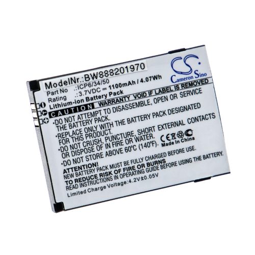 VHBW Lesegerät Akku ICP6/34/50 - 1100 mAh 3,7 V Li-Ion