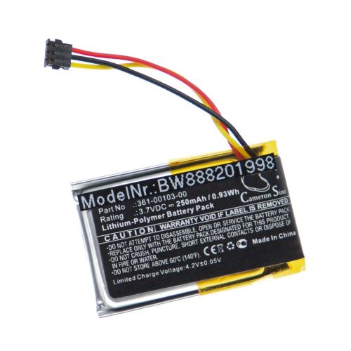 Garmin 361-00103-00 akkumulátor - 250 mAh, 3,7 V, Li-polimer