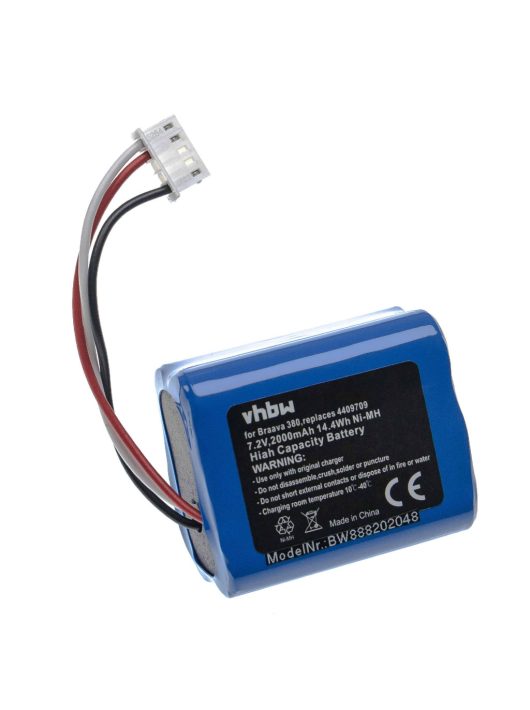 Akkumulátor iRobot 4409709, GPRHC202N026, W206001001399 - 2000 mAh, 7,2 V, NiMH számára