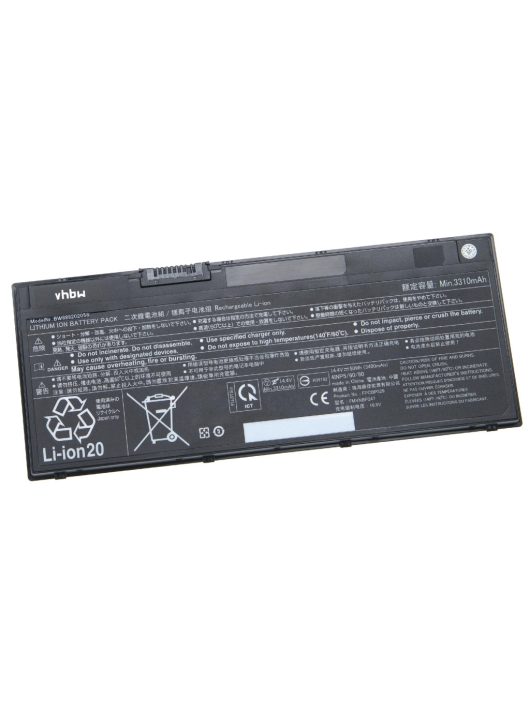 Notebook akkumulátor  Fujitsu 34053269, 34061271, 34068253 - 3490 mAh 14,4 V Li-Ion, fekete