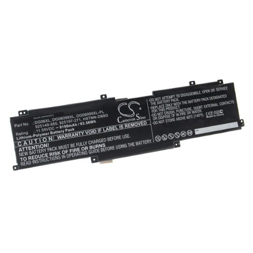 VHBW Notebook Battery HP DG06099XL, 925197-271, 925149-855 - 8100 mAh 11.55 V Li-polymer