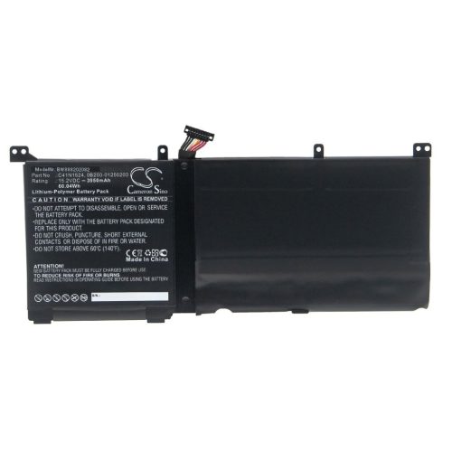 Notebook akkumulátor  Asus 0B200-01250200, C41N1524 - 3950 mAh 15,2 V Li-polimer, fekete
