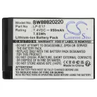 VHBW Canon LP-E17 Battery - 950 mAh, 7.2 V, Li-Ion with Information Chip