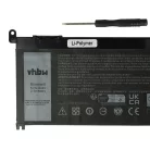 VHBW Notebook Battery for Dell 9W9MX, 3CRH3, 1VX1H, 17368-0027, 0WDX0R - 3650 mAh 11.4 V Li-Polymer