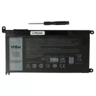 VHBW Notebook Battery for Dell 9W9MX, 3CRH3, 1VX1H, 17368-0027, 0WDX0R - 3650 mAh 11.4 V Li-Polymer