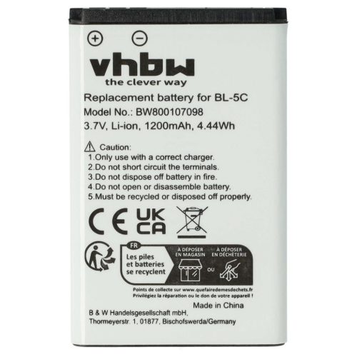 VHBW Wired phone battery for Shoretel SH-10450, 10000058, 300-1032 - 1200 mAh 3.7 V Li-Ion