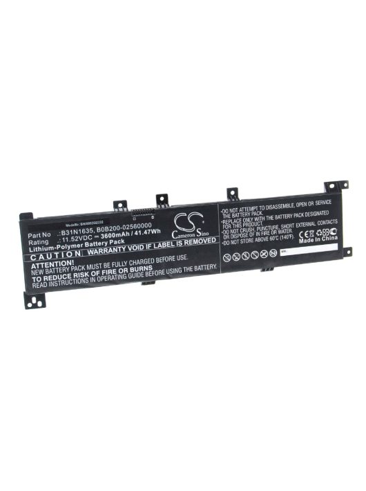 Notebook akkumulátor  Asus B0B200-02560000, B31N1635 - 3600 mAh 11,52 V Li-polimerhez