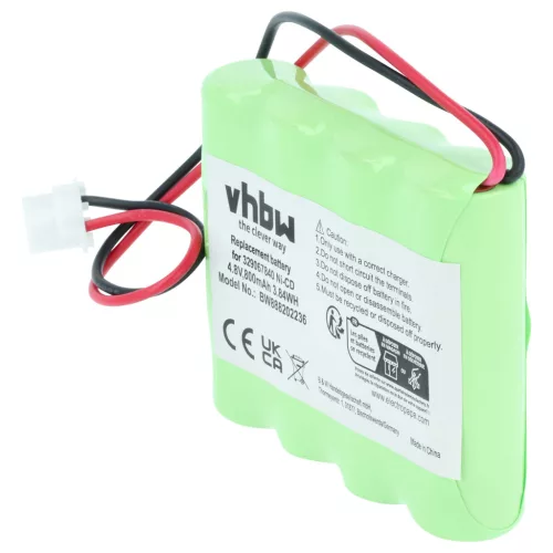VHBW Notbeleuchtung Akku Schneider 4BD-AA800BT, 329067840, 513141006 - 800 mAh 4,8 V NiCd