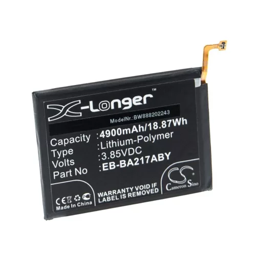 VHBW Mobile Phone Battery Samsung EB-BA217ABY, GH82-22989A - 4900 mAh 3.85 V Li-Polymer