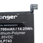 VHBW Mobile Phone Battery for Oneplus BLP743 - 3700 mAh 3.85 V Li-Polymer - Smartphone Battery