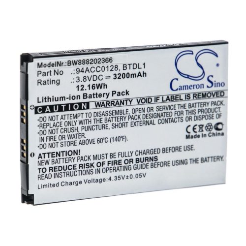 Datalogic BTDL1, 94ACC0129, 94ACC0128, 3H21-00000491 Akkumulátor - 3200 mAh, 3,8 V