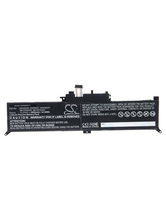 Notebook akkumulátor  Lenovo OOHW027, SB10F46464, 00HW026, 00HW027 - 2900 mAh 15,2 V Li-Ion