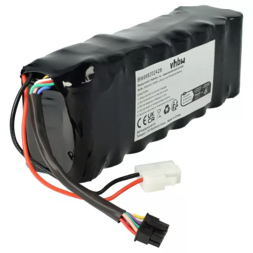 VHBW Robomow MRK6105A Lawn Mower Battery - 5000 mAh 25.6 V LiFePO4, Black