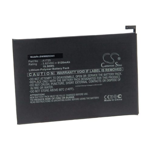 VHBW Tablet Battery for Apple A1725 - 5120 mAh 3.82 V Li-polymer