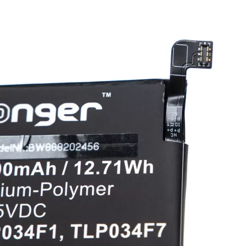 VHBW Mobile Phone Battery Alcatel TLP034F1, TLP034F7 - 3300 mAh 3.85 V Li-polymer