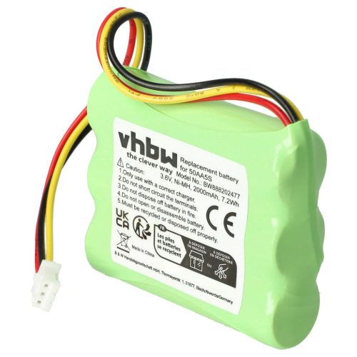 VHBW 50AA5S Music Box Battery - 2000 mAh 3.6 V NiMH